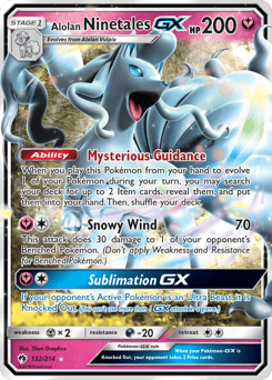 Alolan Ninetales-GX – Rare Holo GX – Lost Thunder