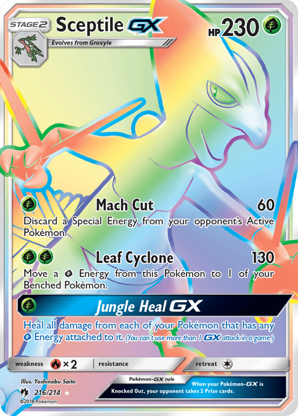 Sceptile-GX – Rare Rainbow – Lost Thunder