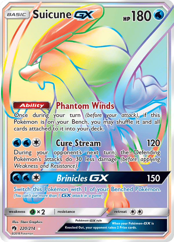 Suicune-GX – Rare Rainbow – Lost Thunder