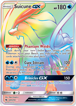 Suicune-GX – Rare Rainbow – Lost Thunder
