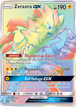 Zeraora-GX – Rare Rainbow – Lost Thunder
