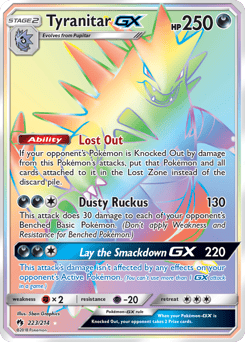 Tyranitar-GX – Rare Rainbow – Lost Thunder