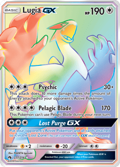 Lugia-GX – Rare Rainbow – Lost Thunder