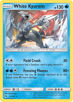 White Kyurem – Rare Holo – Lost Thunder