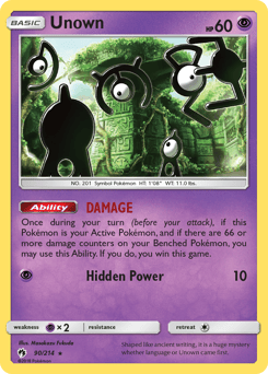 Unown – Rare – Lost Thunder