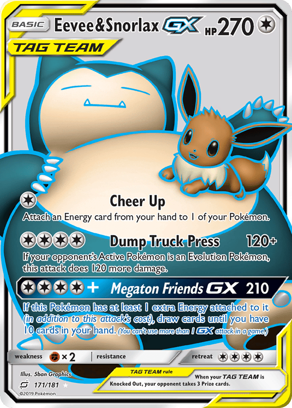 Eevee & Snorlax-GX – Rare Ultra – Team Up