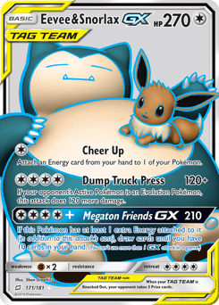 Eevee & Snorlax-GX – Rare Ultra – Team Up