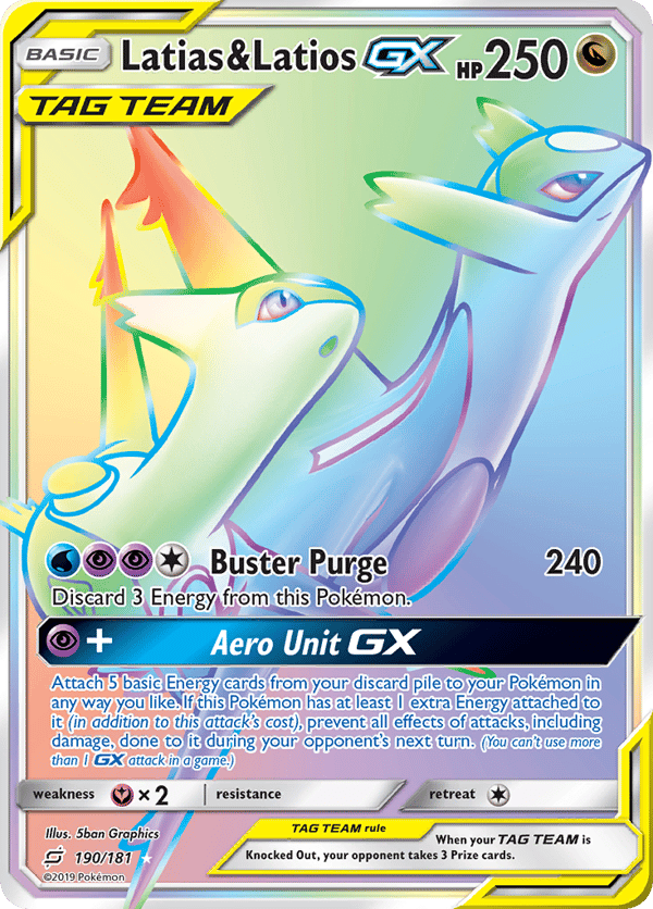 Latias & Latios-GX – Rare Rainbow – Team Up
