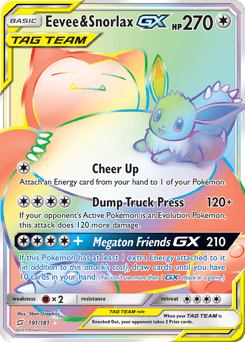Eevee & Snorlax-GX – Rare Rainbow