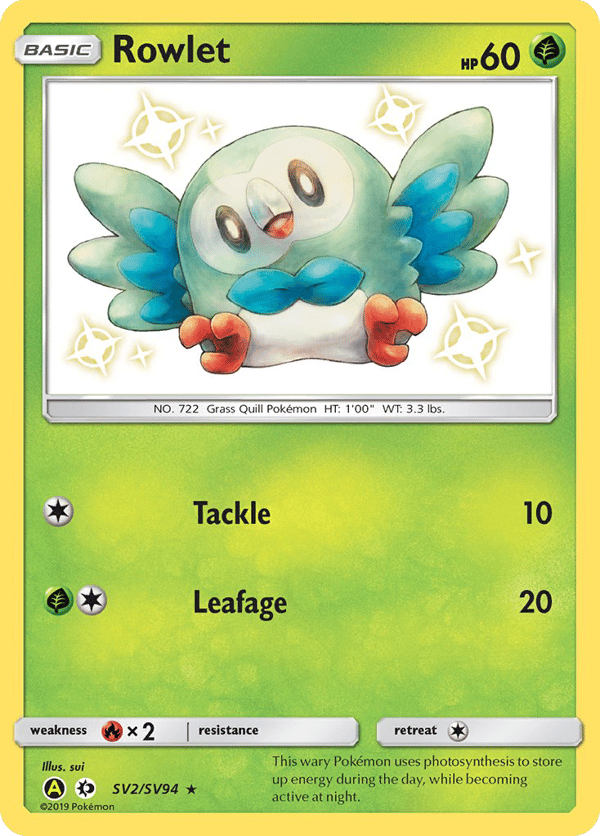 Rowlet – Hidden Fates Shiny Vault