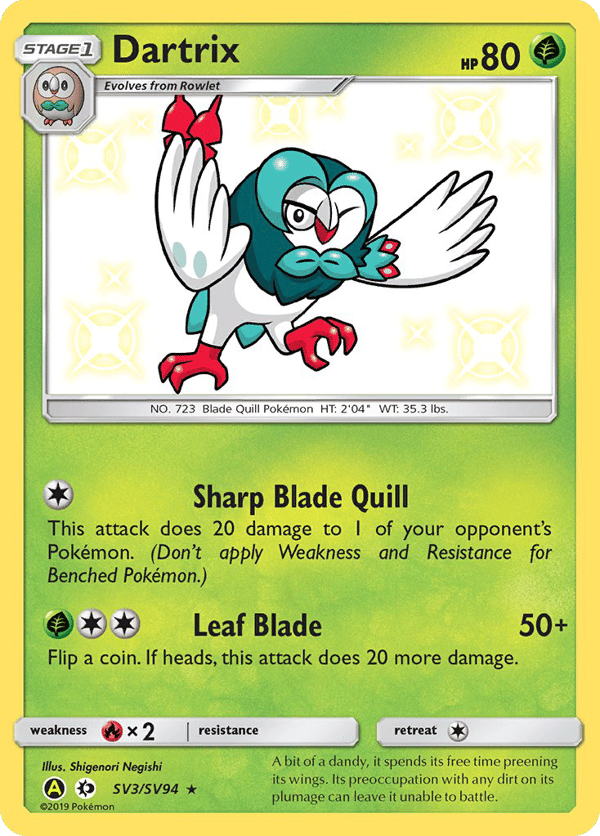 Dartrix – Hidden Fates Shiny Vault