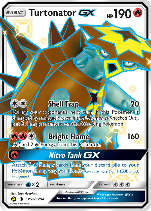 Turtonator-GX – Rare Shiny GX – Hidden Fates Shiny Vault