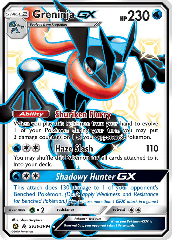 Greninja-GX – Rare Shiny GX – Hidden Fates Shiny Vault