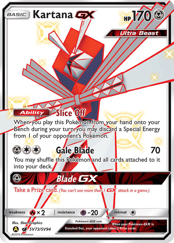 Kartana-GX – Rare Shiny GX – Hidden Fates Shiny Vault