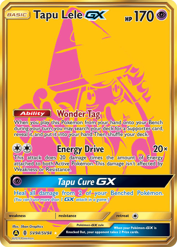 Tapu Lele-GX – Rare Secret – Hidden Fates Shiny Vault