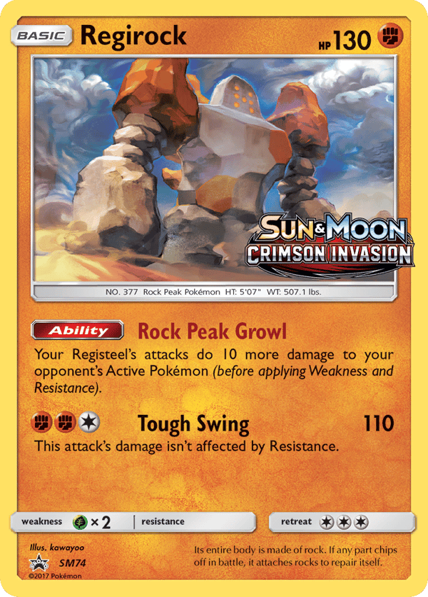 Regirock – SM Black Star Promos