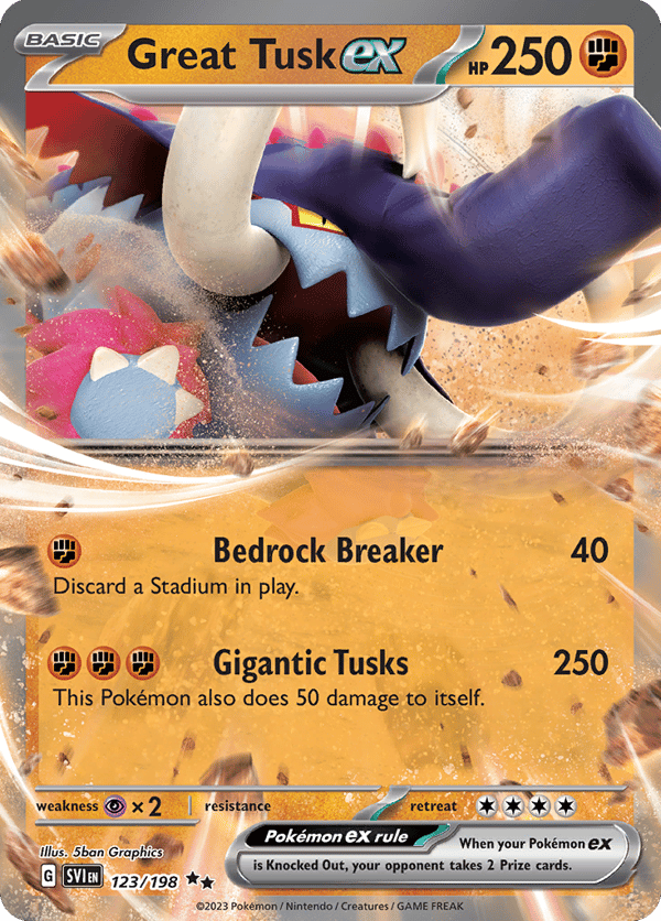 Great Tusk ex – Double Rare – Scarlet & Violet
