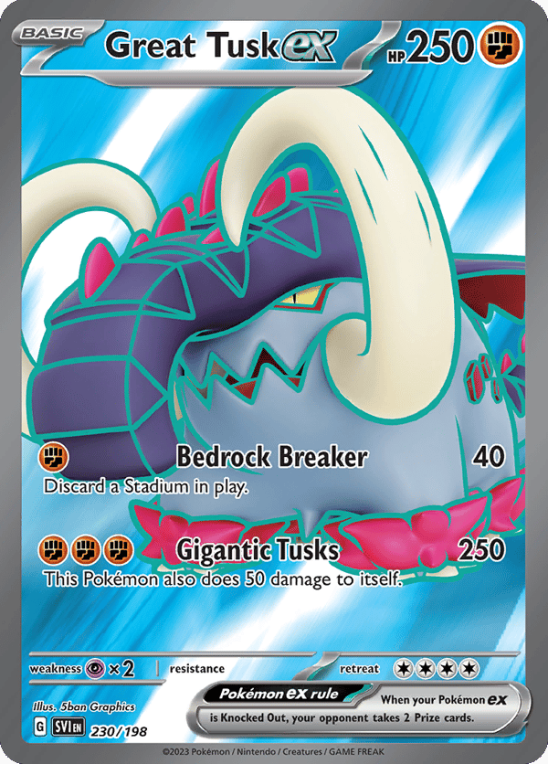 Great Tusk ex – Ultra Rare – Scarlet & Violet