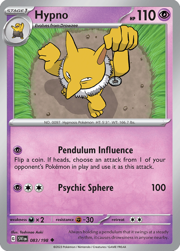 Hypno – Uncommon – Scarlet & Violet