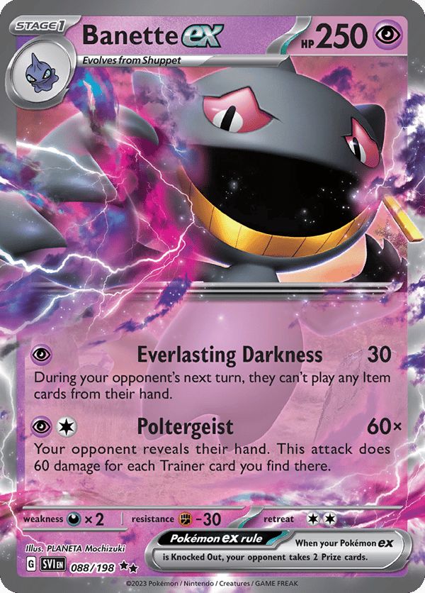 Banette ex – Double Rare – Scarlet & Violet