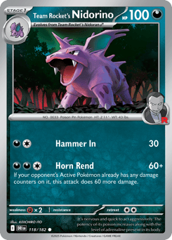 Team Rocket's Nidorino – Common – Destined Rivals