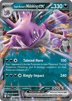 Team Rocket's Nidoking ex – Double Rare – Destined Rivals