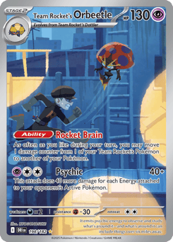 Team Rocket's Orbeetle – Illustration Rare – Destined Rivals