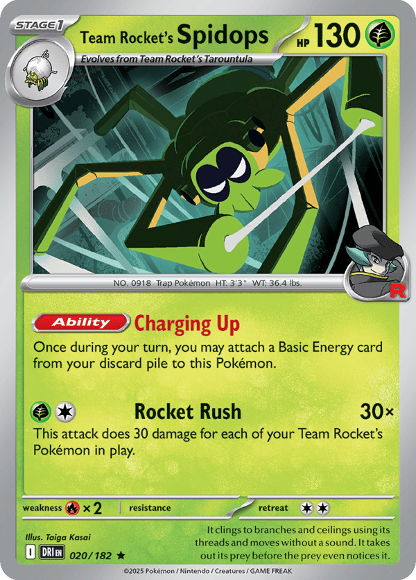 Team Rocket's Spidops – Rare – Destined Rivals