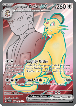 Team Rocket's Persian ex – Ultra Rare – Destined Rivals