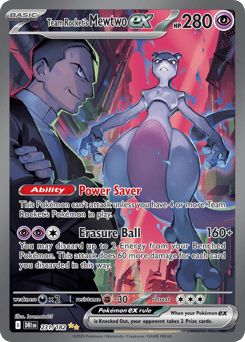 Team Rocket's Mewtwo ex – Special Illustration Rare – Destined Rivals