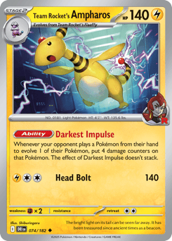Team Rocket's Ampharos – Uncommon – Destined Rivals