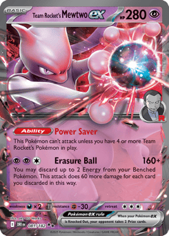Team Rocket's Mewtwo ex – Double Rare – Destined Rivals