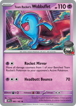 Team Rocket's Wobbuffet – Rare – Destined Rivals