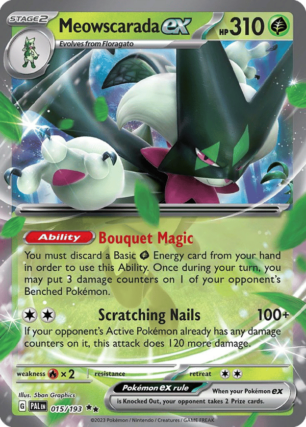 Meowscarada ex – Double Rare – Paldea Evolved