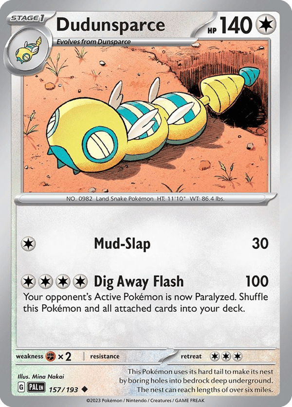 Dudunsparce – Uncommon – Paldea Evolved