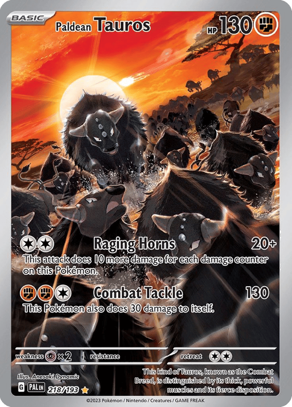 Paldean Tauros – Illustration Rare – Paldea Evolved