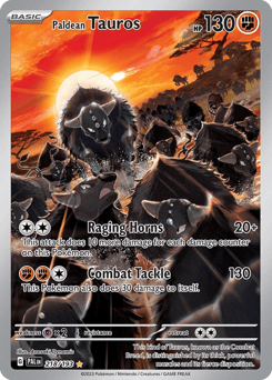 Paldean Tauros – Illustration Rare – Paldea Evolved
