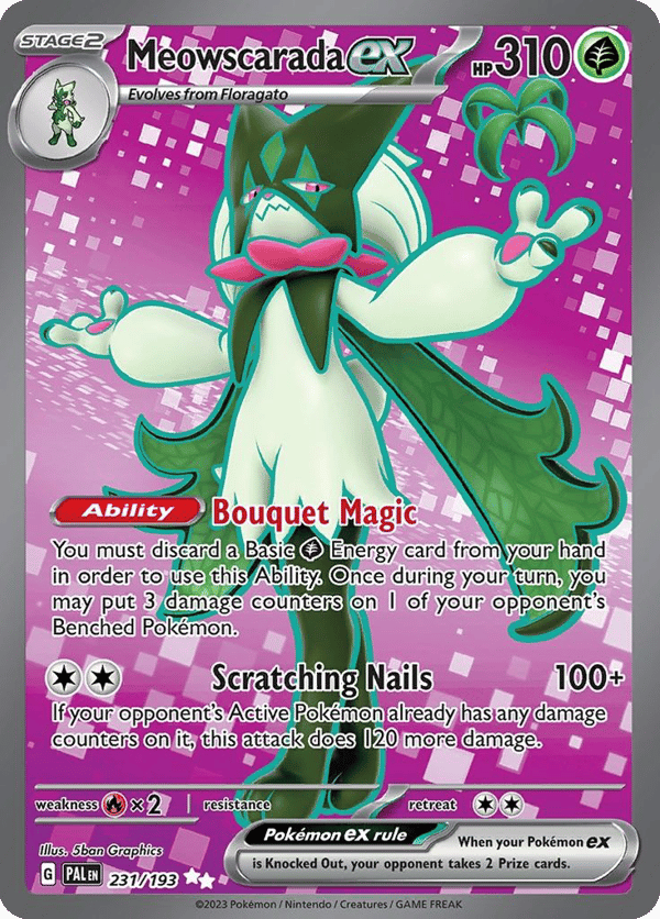 Meowscarada ex – Ultra Rare – Paldea Evolved
