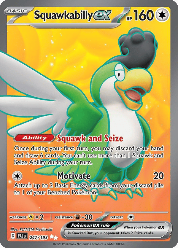 Squawkabilly ex – Ultra Rare – Paldea Evolved