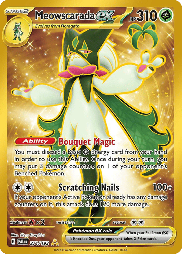 Meowscarada ex – Hyper Rare – Paldea Evolved