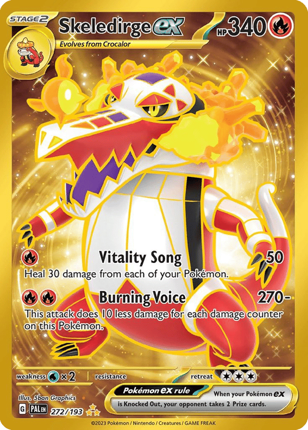 Skeledirge ex – Hyper Rare – Paldea Evolved