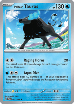 Paldean Tauros – Uncommon – Paldea Evolved