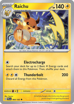 Raichu – Uncommon – Paldea Evolved