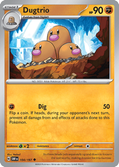 Dugtrio – Uncommon – Obsidian Flames