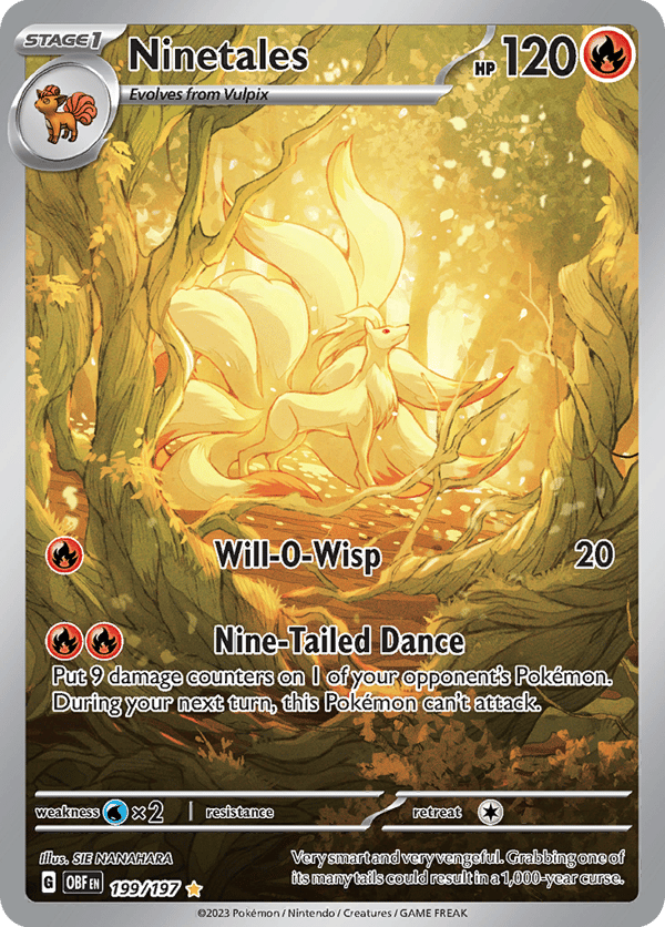 Ninetales – Illustration Rare – Obsidian Flames