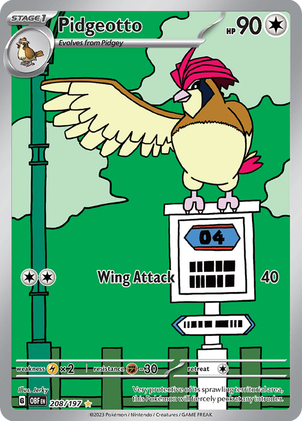 Pidgeotto – Illustration Rare – Obsidian Flames