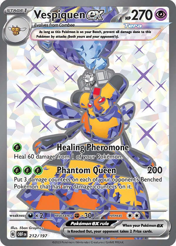 Vespiquen ex – Ultra Rare – Obsidian Flames