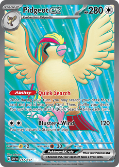 Pidgeot ex – Ultra Rare – Obsidian Flames
