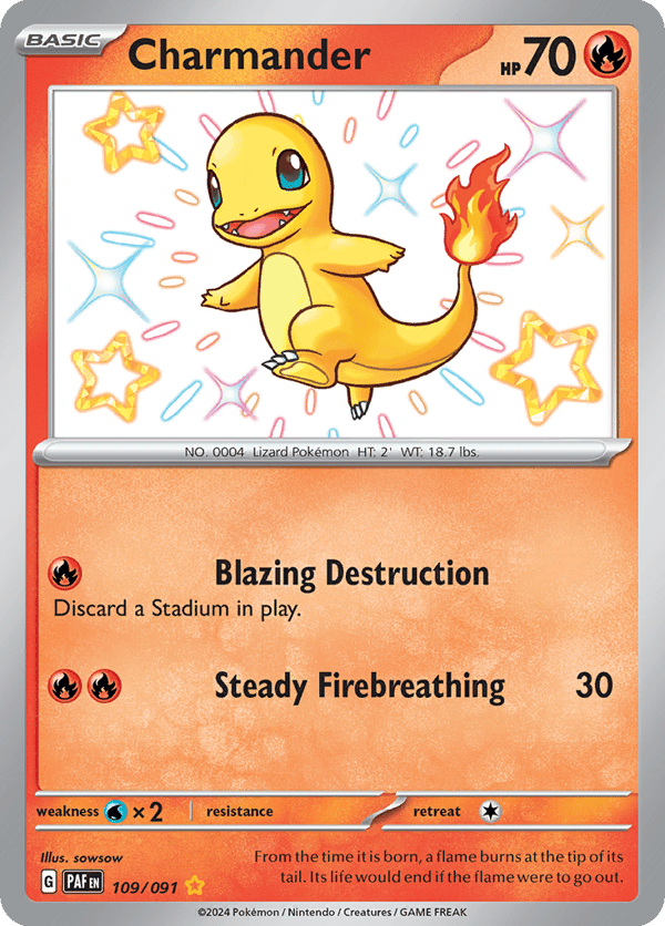 Charmander – Shiny Rare – Paldean Fates