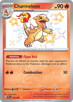 Charmeleon – Shiny Rare – Paldean Fates